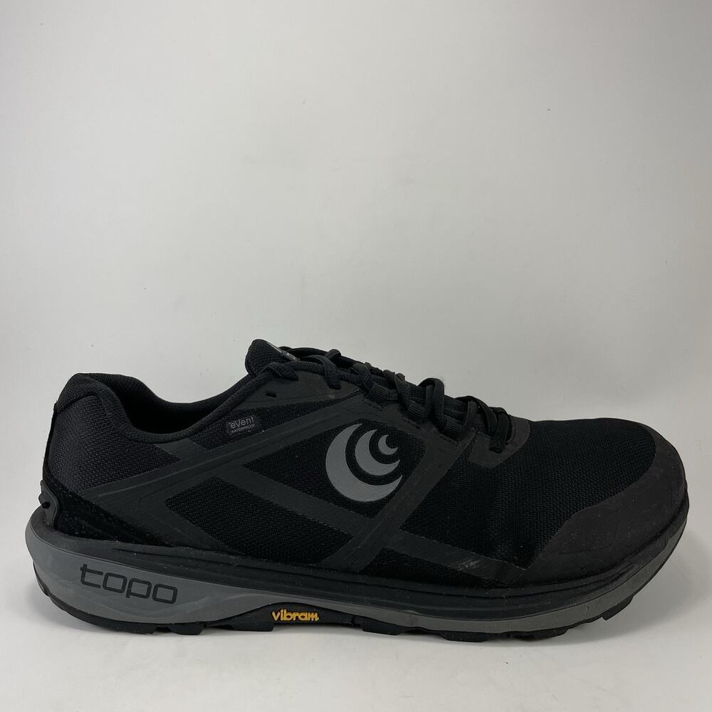 Topo Athletic Terraventure 4 Black Charcoal Trail Running Shoes Mens Size 15